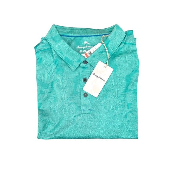 Tommy Bahama Mens Green Big Tall Palm Coast Short Sleeve Polo Shirt Sz 2XL New - Picture 3 of 9